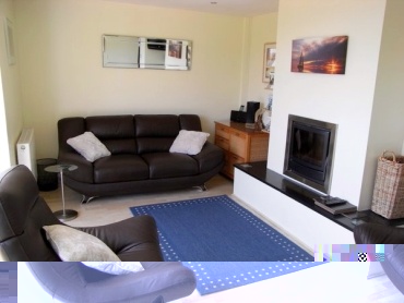 Living room with fireplace